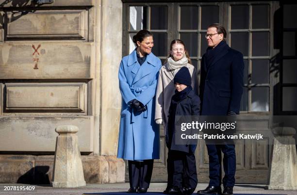 Crown Princess Victoria of Sweden, Princess Estelle of Sweden, Prince Oscar of Sweden and Prince Daniel of Sweden attend The Crown Princess' Name Day...