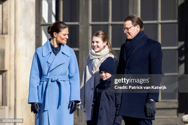 Crown Princess Victoria of Sweden, Princess Estelle of Sweden, Prince Oscar of Sweden and Prince Daniel of Sweden attend The Crown Princess' Name Day...