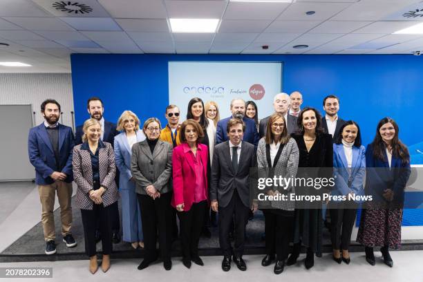 Group photo of the opening ceremony of the eighth edition of the 'Changing Lives' project, at Endesa's headquarters, on 12 March, 2024 in Madrid,...