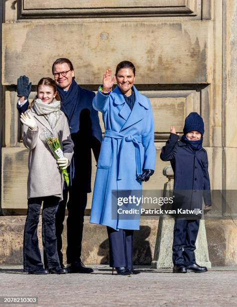 Crown Princess Victoria of Sweden, Princess Estelle of Sweden, Prince Oscar of Sweden and Prince Daniel of Sweden attend The Crown Princess' Name Day...