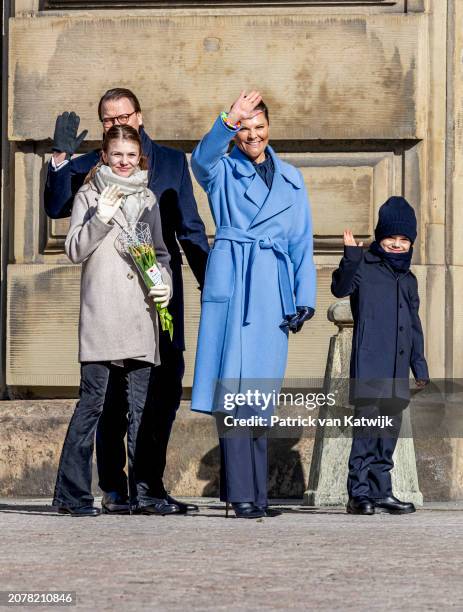 Crown Princess Victoria of Sweden, Princess Estelle of Sweden, Prince Oscar of Sweden and Prince Daniel of Sweden attend The Crown Princess' Name Day...