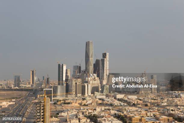 kafd towers - al riad stock pictures, royalty-free photos & images