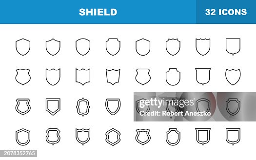 Schildlinien-Symbole. Bearbeitbarer Strich. Enthält Symbole wie Abzeichen, Verteidigung, Firewall, Insignien, Datenschutz, Sicherheit, Logo, Militär, Verschnörkelt, Rüstung, Emblem, Schutz, Sicherheit, Wache. Schildlinien-Symbole. Bearbeitbarer Strich. Enthält Symbole wie Abzeichen, Verteidigung, Firewall, Insignien, Datenschutz, Sicherheit, Logo, Militär, Verschnörkelt, Rüstung, Emblem, Schutz, Sicherheit, Wache.