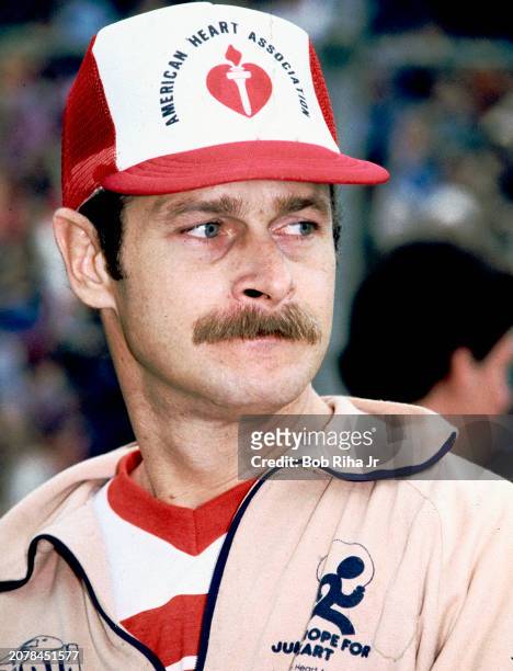 Actor Gerald McRaney during a celebrity softball game to benefit the American Heart Association, February 6,1983 in Malibu, California.