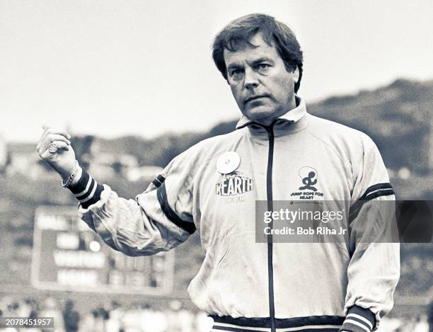 Actor Robert Wagner during a celebrity softball game to benefit the American Heart Association, February 6,1983 in Malibu, California.