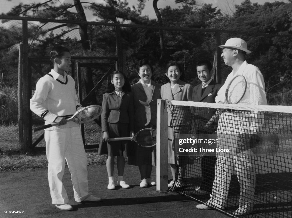 Japanese Royals On Tennis Court