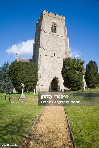 Parish church of Saint Mary, Clopton, Suffolk, England, UK.