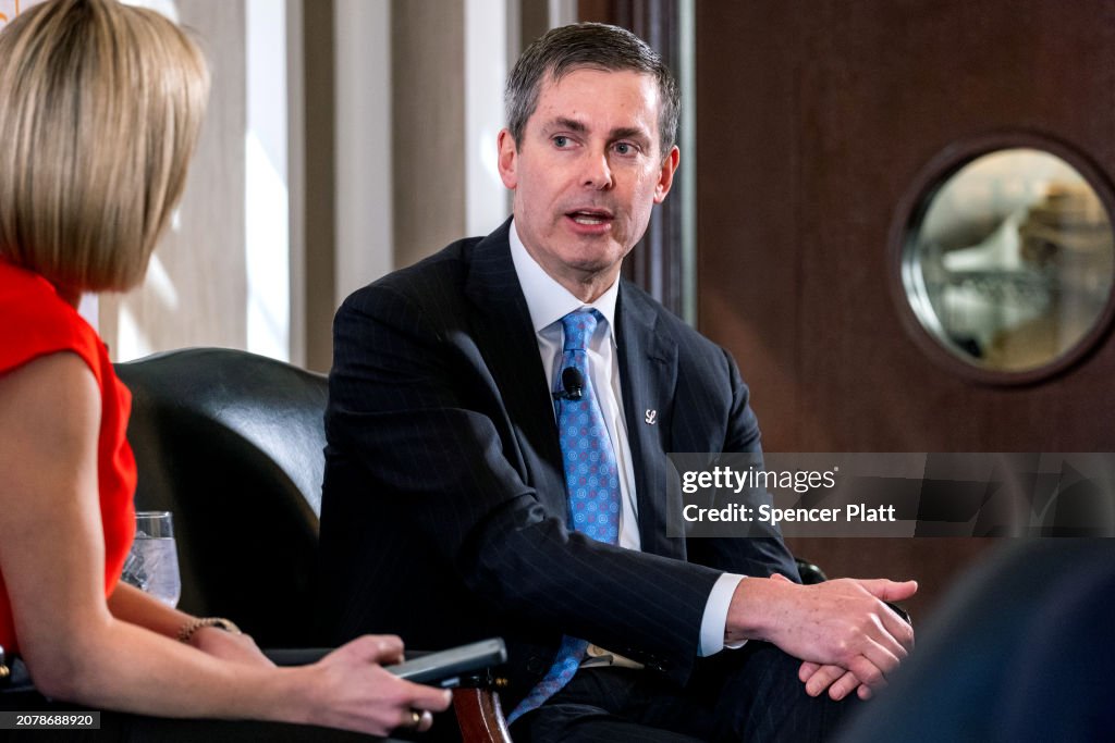 CEO of Eli Lilly and Company David Ricks speaks at the Economic Club ...