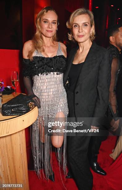 Diane Kruger and Melita Toscan du Plantier attend the 2024 Vanity Fair Oscar Party Hosted By Radhika Jones at Wallis Annenberg Center for the...