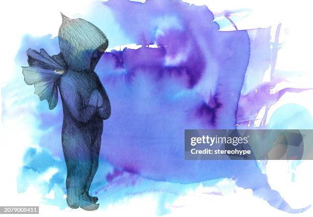 blue hope - begger stock illustrations