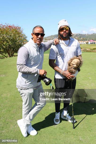 Byron Jackson and DeSean Jackson attend the NAACP Golf Invitational at Monarch Beach Golf Links on March 12, 2024 in Dana Point, California.