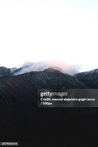 scenic view of mountains against clear sky - lecca lecca fotografías e imágenes de stock