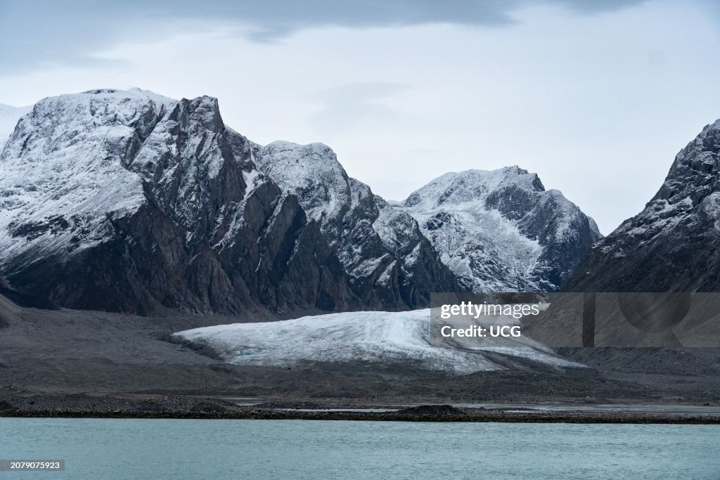 Retreating tributary glacier and fjord, Kangerlussuaq Fjord, Greenland