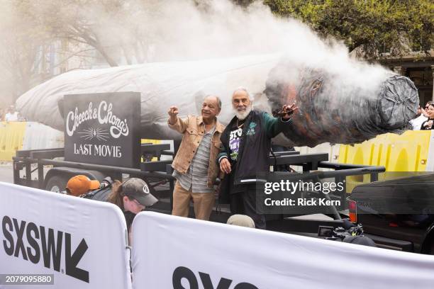 Cheech Marin and Tommy Chong attend the world premiere of "Cheech & Chong's Last Movie" during the 2024 SXSW Conference and Festival at The Paramount...