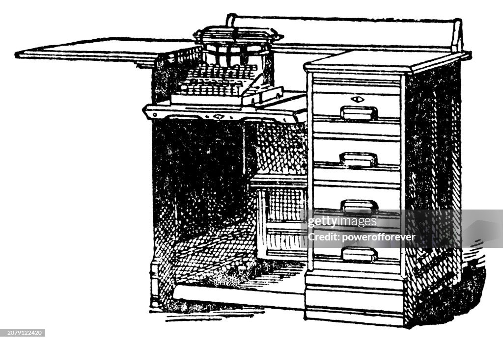 Office Typewriter Desk - 19th Century