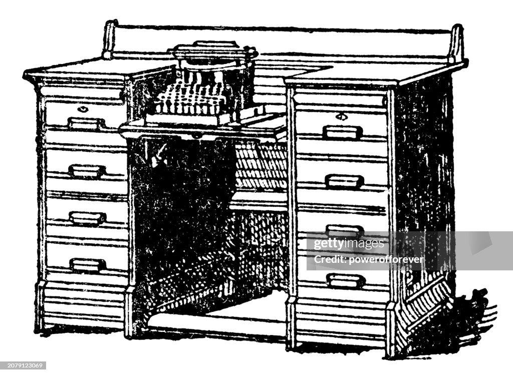 Office Typewriter Desk - 19th Century