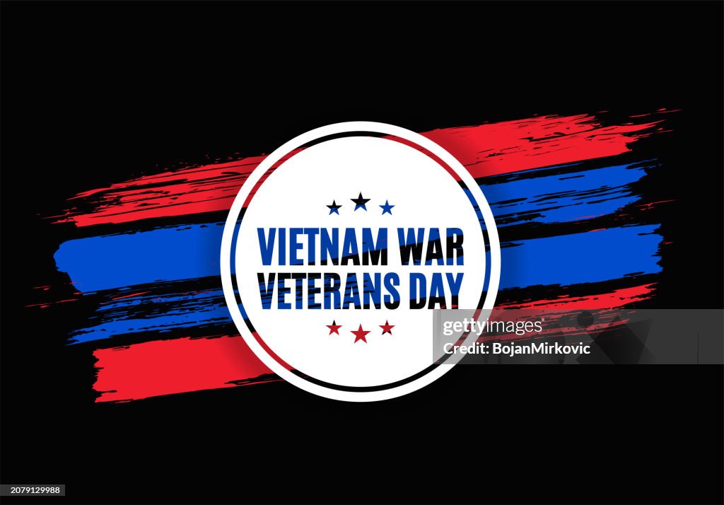 Vietnam War Veterans Day watercolor poster, card. Vector