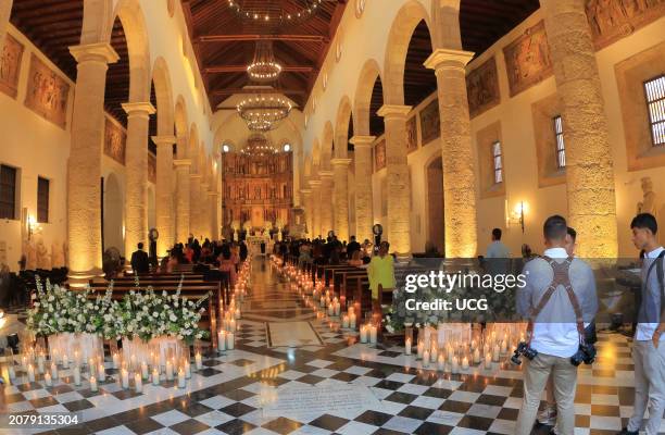 Cartagena, Colombia, Some tourist choose to get married in ancient religious temples, such as the Cathedral of Santa Catalina in the walled city.