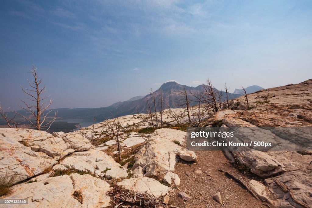 Scenic view of rocky mountains against sky