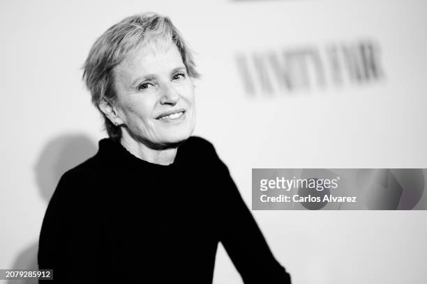 Author Siri Hustvedt attends a press conference as winner of the Literature Openbank by Vanity Fair 2024 award at the Mandarin Oriental Ritz Hotel on...