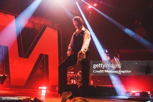 Dave Gahan of Depeche Mode performs on stage at WiZink Center on March 12, 2024 in Madrid, Spain.