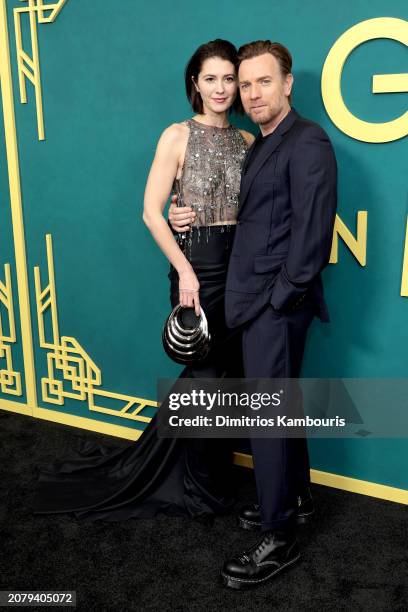 Mary Elizabeth Winstead and Ewan McGregor attend the "A Gentleman In Moscow" New York Premiere at Museum of Modern Art on March 12, 2024 in New York...