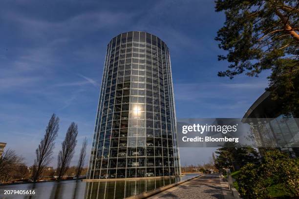 The Autostadt delivery tower at the Volkswagen AG headquarters and auto plant complex in Wolfsburg, Germany, on Thursday, March 14, 2024. VW wants...