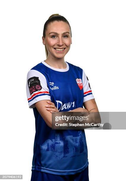 Limerick , Ireland - 14 March 2024; Talia White during a Treaty United FC squad portrait session at UL North Campus in Limerick.