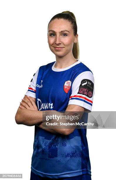 Limerick , Ireland - 14 March 2024; Talia White during a Treaty United FC squad portrait session at UL North Campus in Limerick.