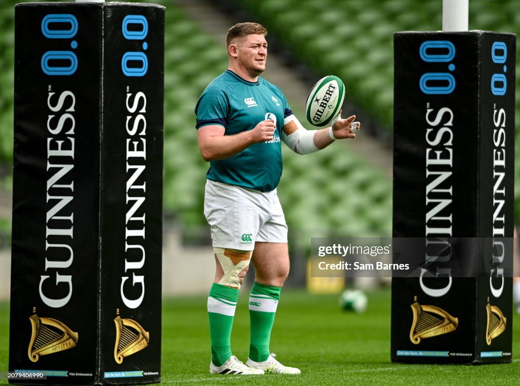 Irish Rugby Running Dublin , Ireland - 15 March 2024; Tadhg Furlong during an Ireland ...