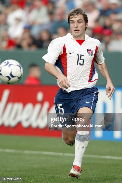 January 18: Bobby Convey of USA on the ball during the International Friendly match between USA and Denmark at Home Depot Center Carson on January...