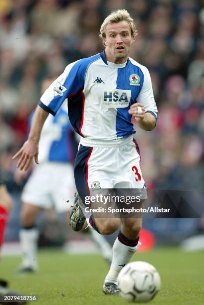 February 28: Michael Gray of Blackburn Rovers on the ball during the Premier League match between Blackburn Rovers and Southampton at Ewood Park on...