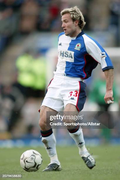 February 28: Michael Gray of Blackburn Rovers on the ball during the Premier League match between Blackburn Rovers and Southampton at Ewood Park on...