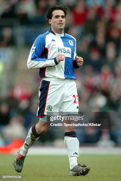 February 28: Martin Andresen of Blackburn Rovers running during the Premier League match between Blackburn Rovers and Southampton at Ewood Park on...