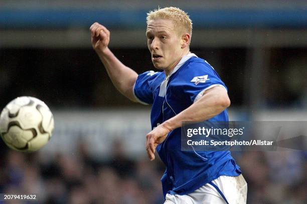 January 31: Mikael Forssell of Birmingham City on the ball during the Premier League match between Birminham City and Newcastle United at St Andrews...