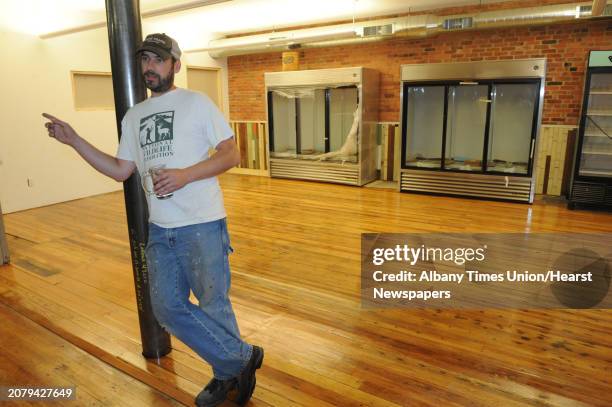 Kevin Blodgett in his new deli under construction called Harrisonâs Corner Market on Friday Oct. 10, 2014 in Troy, N.Y. A 35,000-square-foot Troy...