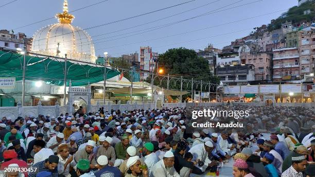 Muslims break their fast at the Ajmer Sharif Dargah in Ajmer, Rajasthan, India on March 15, 2024.