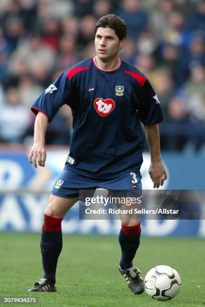 January 17: Dejan Stefanovic of Portsmouth on the ball during the Premier League match between Bolton Wanderers and Portsmouth at Reebok Stadium on...