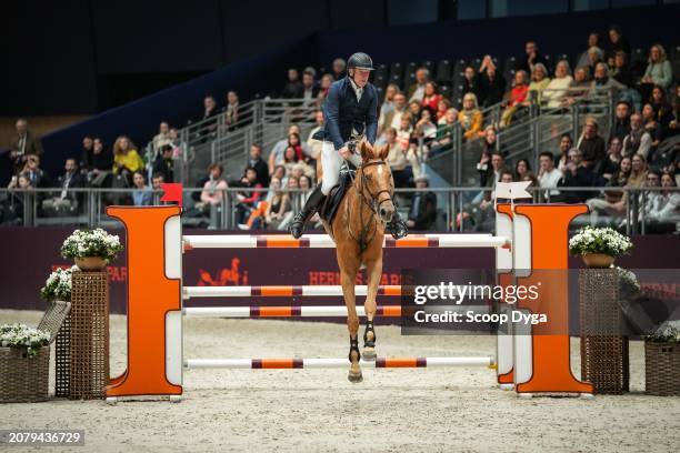 Roger Yves BOST riding BALLERINE DU VILPION during the 2024 Saut Hermes at Grand Palais Ephemere on March 15, 2024 in Hermes, France. - Photo by Icon...