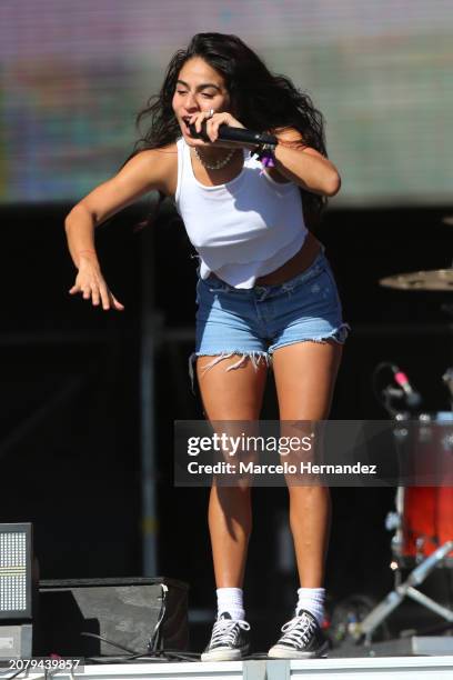 Jessie Reyez performs during Lollapalooza 2024 at Parque Cerrillos on March 15, 2024 in Santiago, Chile.