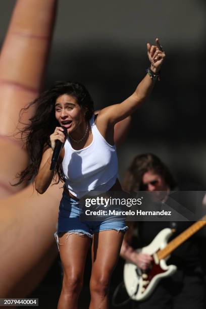 Jessie Reyez performs during Lollapalooza 2024 at Parque Cerrillos on March 15, 2024 in Santiago, Chile.