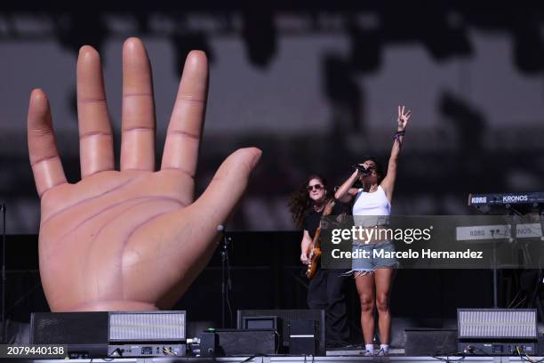 Jessie Reyez performs during Lollapalooza 2024 at Parque Cerrillos on March 15, 2024 in Santiago, Chile.