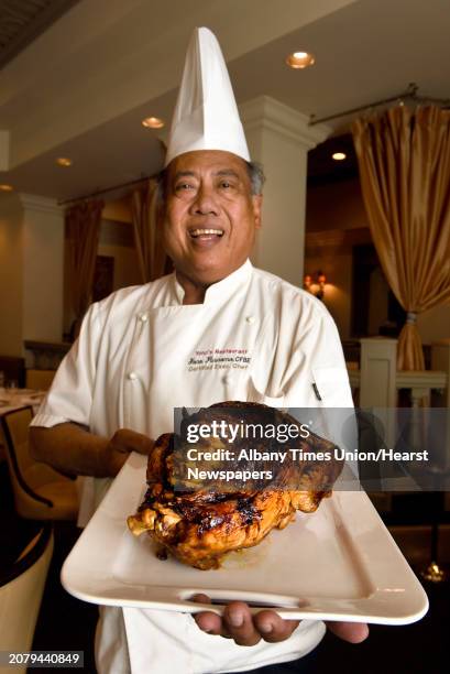 Executive Chef Yono Purnomo with the Yono take on Thanksgiving turkey at Yono's Restaurant on Tuesday Sept. 20, 2016 in Albany, N.Y.