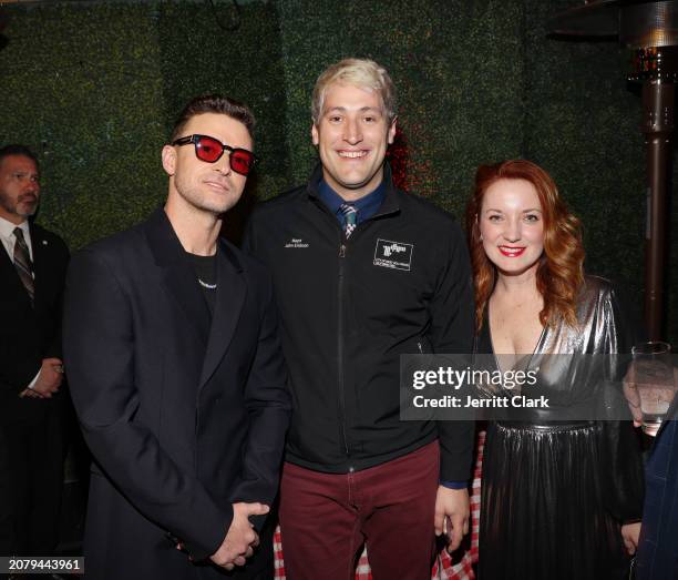 Justin Timberlake, Mayor John M. Erickson and guest attend Justin Timberlake's 'EVERYTHING I THOUGHT IT WAS' Album Release Party at Dan Tana's on...