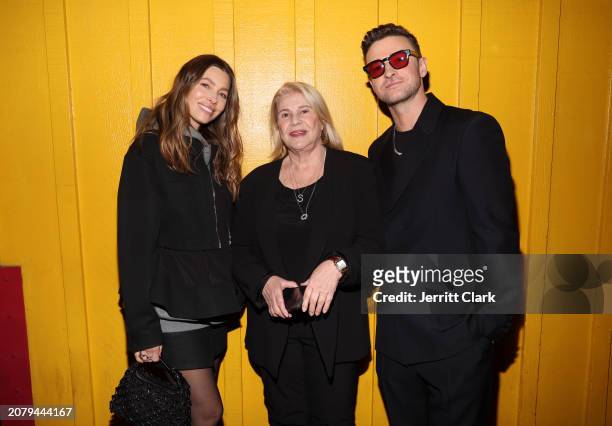 Jessica Biel, Sonja Perenevi and Justin Timberlake attend Justin Timberlake's 'EVERYTHING I THOUGHT IT WAS' Album Release Party at Dan Tana's on...