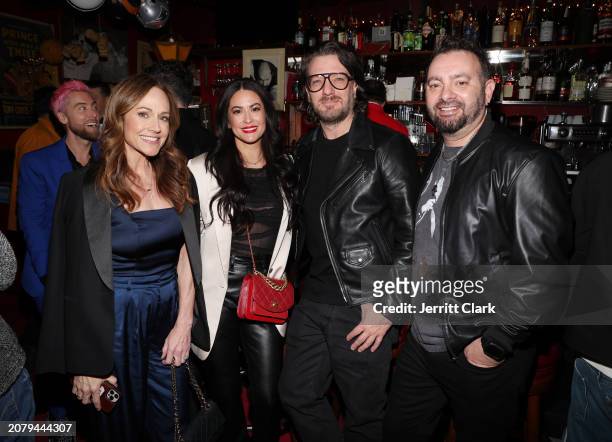 Nikki DeLoach, Jennifer HuYoung, JC Chasez and Chris Kirkpatrick attend Justin Timberlake's 'EVERYTHING I THOUGHT IT WAS' Album Release Party at Dan...