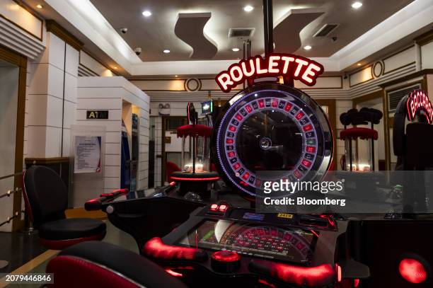 Automated Roulette machine inside Philippine Amusement and Gaming Corp.'s Casino Filipino Citystate, in Manila, the Philippines, on Thursday, March...