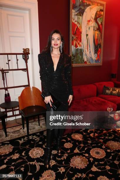 Anastasia Matthäus during the annual Christmas Reception of the Hungarian Consul general on December 15, 2023 in his private residence in Munich,...