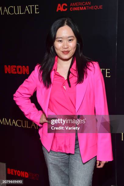 Michele Selene Ang at the Los Angeles premiere screening of "Immaculate" held during Beyond Fest at The Egyptian Theatre Hollywood on March 15, 2024...