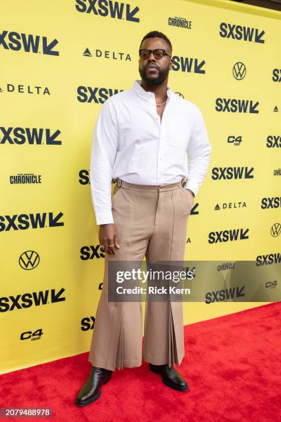 Winston Duke attends the world premiere of "The Fall Guy" during the 2024 SXSW Conference and Festival at The Paramount Theatre on March 12, 2024 in...